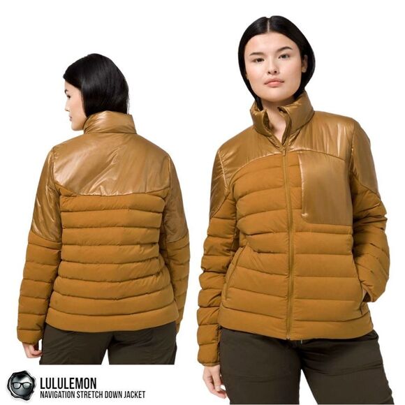 LULULEMON NAVIGATION STRETCH DOWN PUFFER JACKET IN SPICED BRONZE WOMEN’S SIZE 8 - Picture 2 of 16